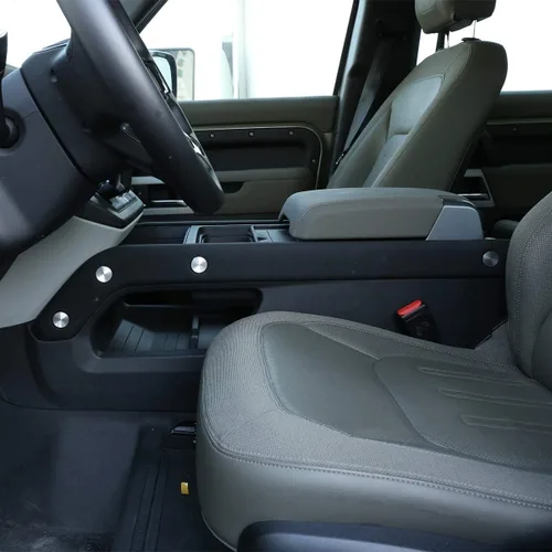 Vista 3 de Cubierta protectora decorativa con tornillo lateral de consola central de automóvil de aleación de aluminio para Land Rover Defender 110 2020-2021