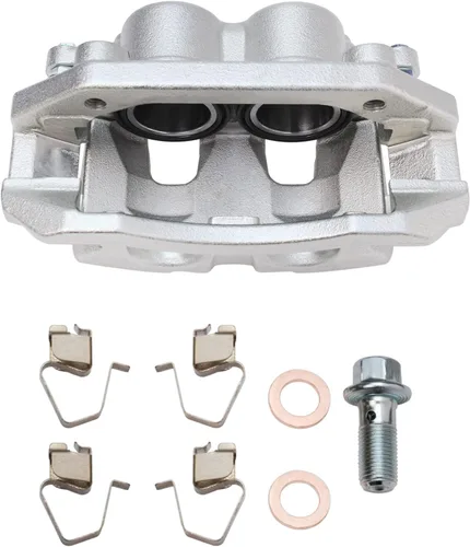 Vista 6 de Detroit Axle - Rotores de disco delantero + pinza de freno lateral del pasajero de repuesto para Mitsubishi Raider Dodge Dakota 2005-2008 - Juego