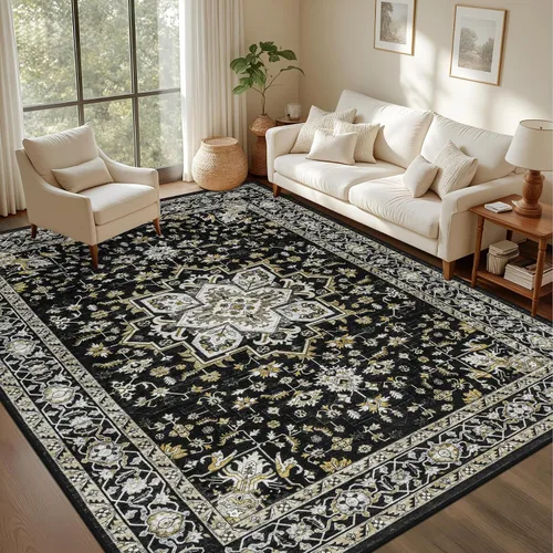 Vista 17 de Alfombras de área de 2x3 para sala de estar: alfombra vintage Beige