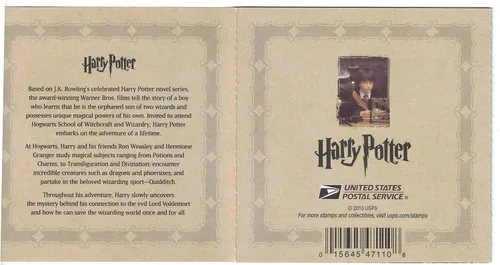 Vista 6 de Folleto de 20 sellos eternos con diseño de Harry Potter, EE. UU. 2013, Scott 4825-44