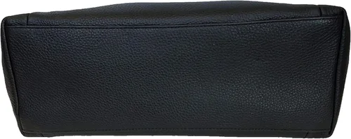 Vista 3 de Entrenador Ava Pebbled cuero cadena Tote para mujer (negrodorado)