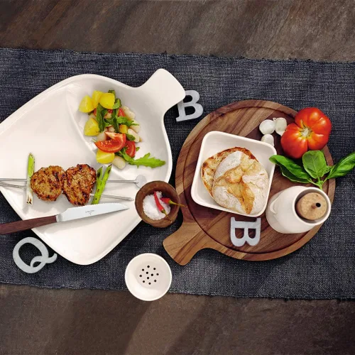 Vista 7 de Villeroy & Boch Artesano Original Antipasti Plato de madera de acacia, 11 pulgadas, Holz - Akazie, marrón