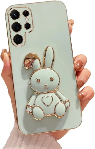 Vista 77 de Funda con soporte de conejo de corazón para Samsung Galaxy A10, cubierta protectora de TPU suave galvanizada a prueba de golpes con bonito soporte