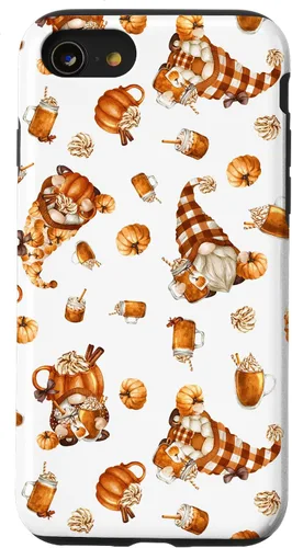 Vista 18 de Autumn Pumpkin Spice Motif for Thanksgiving Cute Fall Gnome Case for iPhone 17