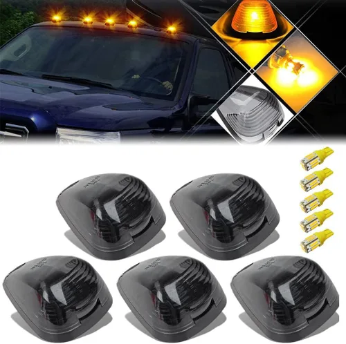 Vista 12 de 5X Luces de Señalización de Techo de Cabina LED Ámbar Luces de Holgura Superiores Compatibles con Ford 1999-2016 F150 F250 F350 F450 F550 Super Duty