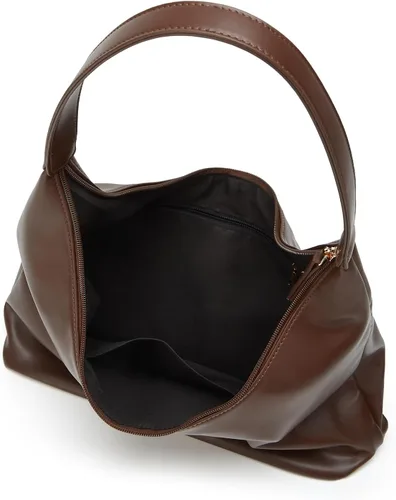 Vista 4 de Bolso de hombro de ante moderno para mujer, bolsa de mano, bandolera, bolso con asa superior, bolso para viajes, universidad, trabajo