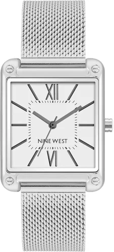Vista 4 de Nine West - Reloj de pulsera de malla para mujer Dorado