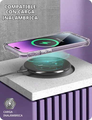 Vista 7 de i-Blason Ares - Funda para iPhone 14 Pro Max de 6.7 pulgadas (2022), funda transparente resistente de cuerpo completo con protector de pantalla