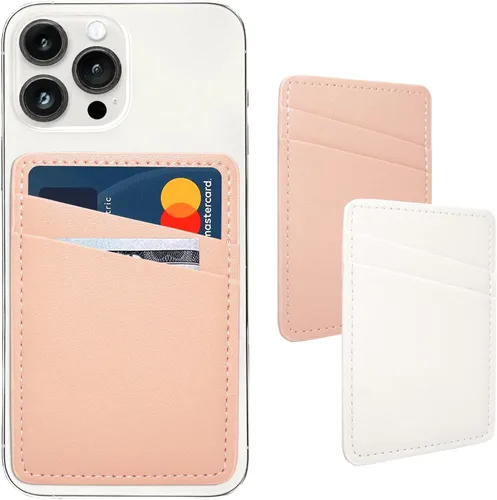 Vista 12 de Cartera de cuero para teléfono, soporte adhesivo para tarjetas de crédito para funda de teléfono, compatible con iPhone, Samsung, Android y todos