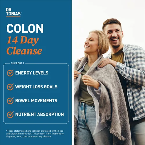 Vista 4 de Dr. Tobias Cápsulas de limpieza de colon y Ashwagandha de 14 días, desintoxicación de limpieza de colon y adaptógeno calmante, apoya la energía