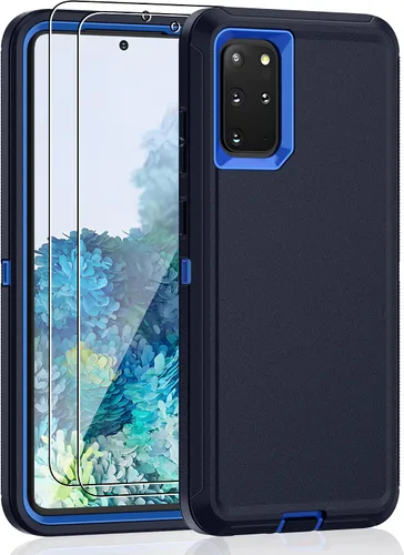 Vista 8 de Jshru Funda para Galaxy S20, funda protectora resistente de grado militar, a prueba de golpes, a prueba de caídas/polvo, 3 capas, funda
