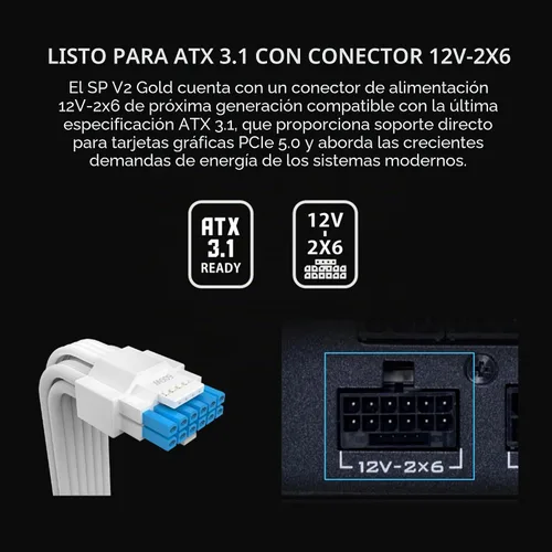 Vista 4 de LIAN LI SP750 V2 750W SFX Fuente de alimentación, 80 Plus Gold, Negro