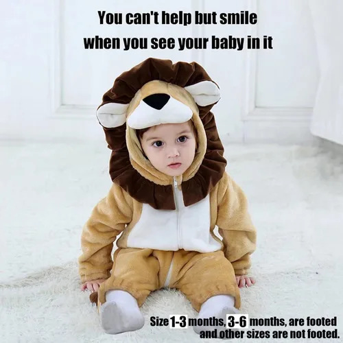 Vista 2 de Disfraz de animal para bebé, traje unisex para niños pequeños, disfraz de Halloween