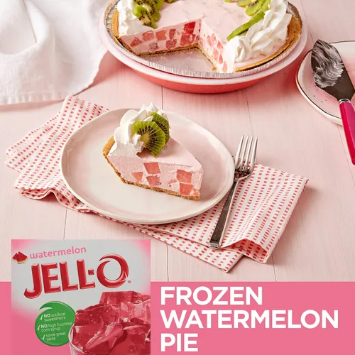 Vista 5 de Jell-O Mezcla de postres de gelatina, sabor a sandía, gelatina de fruta clásica para postres, aperitivos y recetas de fiesta, 3 onzas (paquete de 24)