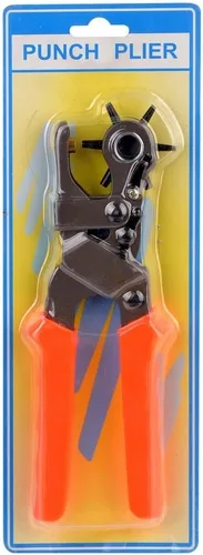 Vista 3 de eZthings® Herramienta de punzonado profesional de cuero-artesanía, alicates giratorios, correa de cuero perforador de agujero