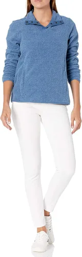 Vista 4 de Tienda Essentials - Chaqueta de forro polar, de corte holgado, con cuello alto y bolsillos para mujer