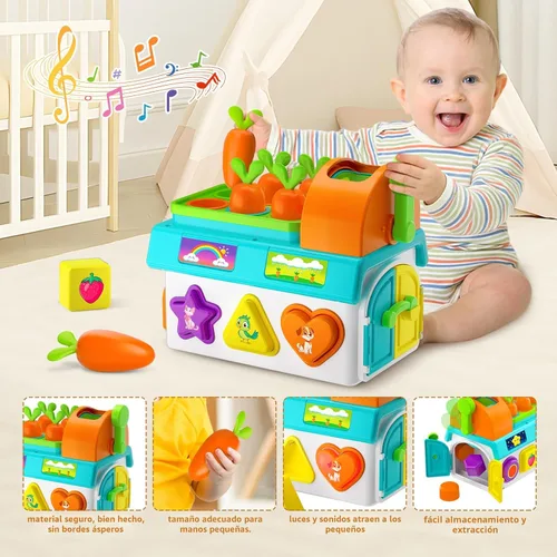 Vista 5 de Juguetes Montessori para niños de 1-2 años, niños y niñas, primer regalo de cumpleaños para niños de un año, juego educativo de clasificación