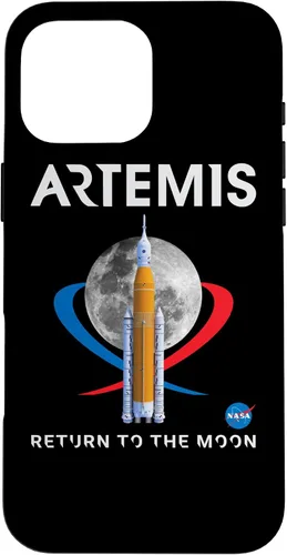 Vista 18 de Funda con logotipo para iPhone 15 Pro NASA Artemis Mission SLS Moon Insignia