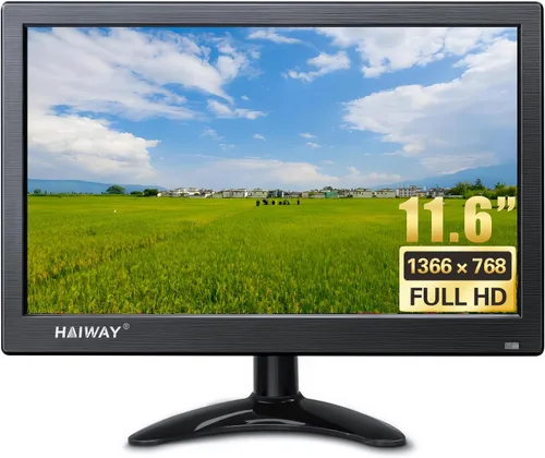 Vista 11 de Haiway Monitor de seguridad de 10.1 pulgadas, resolución de 1024 x 600, pequeño monitor HDMI, monitores de computadora pequeños con control remoto