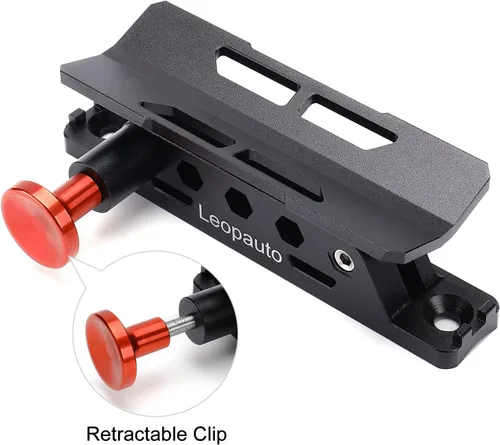 Vista 5 de Soporte universal para extintor de incendios, barra de liberación rápida, color negro Leopauto Fire Extinguisher Bracket Holder with 8 Clamps