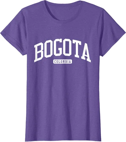 Vista 26 de Camiseta estilo universitario de Bogotá Colombia, Negro