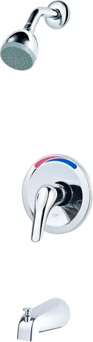 Vista 8 de Pfister, LG89-030K, serie Pfirst - Paquete de molduras para bañera y ducha con cabezal de ducha de una sola función y EZ Clean, níquel cepillado