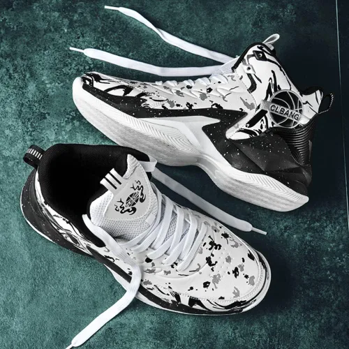 Vista 5 de Zapatos deportivos transpirables para correr al aire libre, zapatos de baloncesto, zapatos deportivos para hombre, zapatos de entrenamiento, tenis