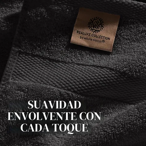 Vista 3 de Toallas de mano blancas clásicas para baño [paquete de 12] Toallas de mano de algodón a granel para gimnasio, cocina y spa, 16x27 pulgadas, toallas