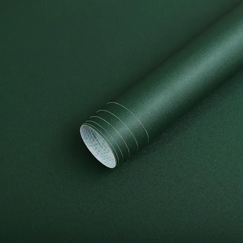 Vista 11 de HeloHo Papel tapiz verde liso, con textura mate, papel de pared moderno autoadhesivo extraíble, impermeable, papel de contacto para sala de estar