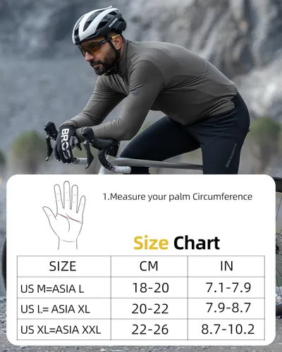 Vista 5 de ROCKBROS Guantes de ciclismo Motocycle Mountain Bike Guantes de dedo completo Ciclismo Guantes para hombres Guantes de bicicleta
