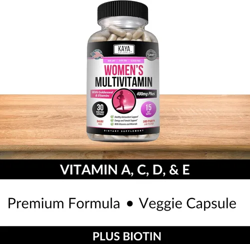Vista 5 de Kaya Naturals Multivitamínico, antioxidante saludable en general y apoyo inmunológico, vitaminas A, D, C, E, biotina, ácido fólico y multimineral