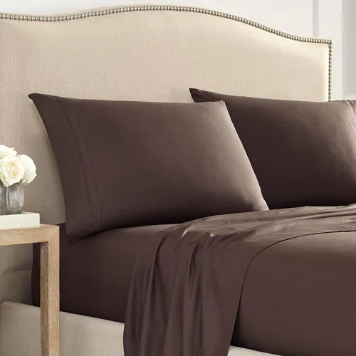 Vista 8 de Martex Par de fundas de almohada ultra suaves con dobladillo de la serie 2000, King, gris claro