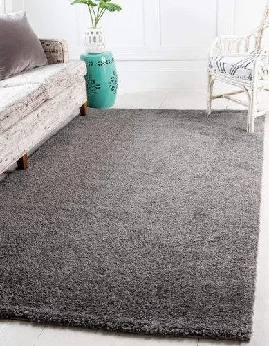 Vista 10 de Unique Loom Colección Solo - Alfombra Calabasas (7' 10" x 10' Rectangular, Azul Claro)
