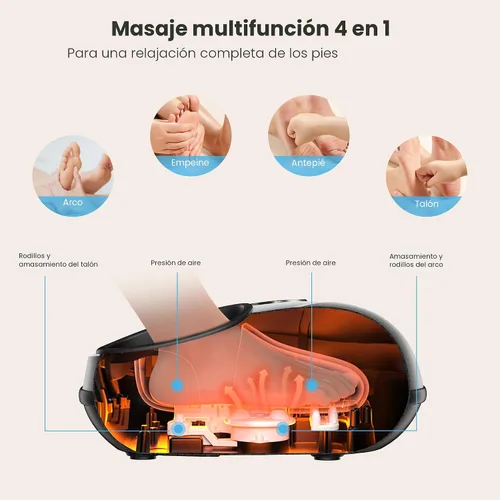 Vista 6 de COMFIER Elegible para HSA Masajeador de Pies Shiatsu con Calor, Masajeador de Pies FSA para Neuropatía Fascitis Plantar, Masajeador de Pies
