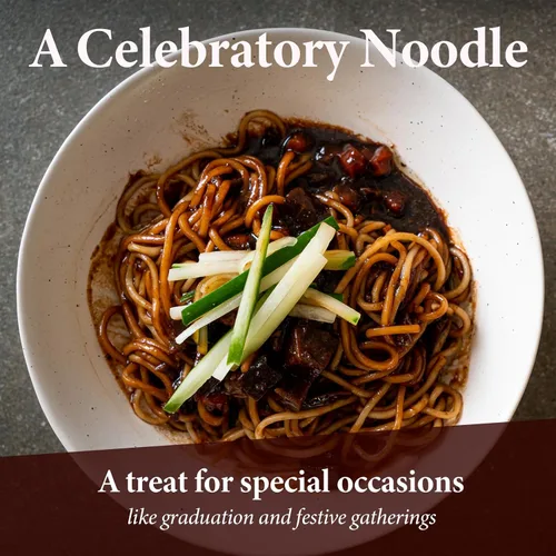 Vista 6 de Wang Jjajangmyeon - Tazón instantáneo de fideos de frijoles negros, salsa de frijoles negros dulces y salados, fideos masticables gruesos, listo
