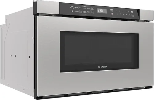 Vista 17 de Sharp SMD2420MS - Horno de microondas integrado con cajón de 24 pulgadas, 1.2 pies cúbicos, acero inoxidable, panel de control táctil, tecnología