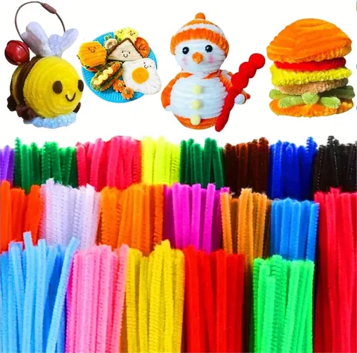 Vista 2 de Pipe Cleaners 800pcs Pipe Cleaners Craft Supplies 11.8" Multi Random Color 30 Colors Bulk for DIY Art and