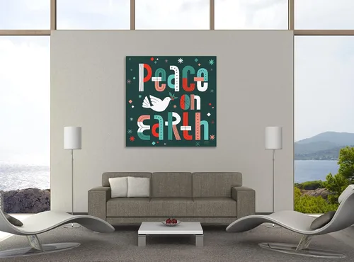 Vista 3 de Jaxson Rea "Retro Holiday III Gallery Wrapped Canvas by Laura Marshall, 12" x 12