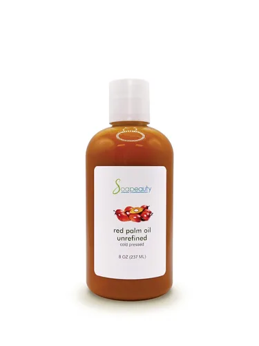 Vista 5 de Soapeauty Aceite de palma roja extra virgen sin refinar prensado en frío 100% puro (4 onzas)