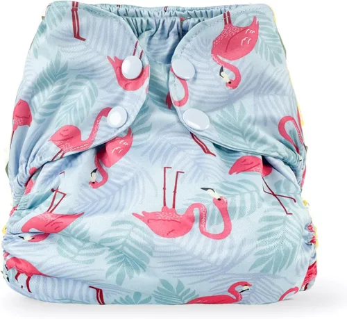 Vista 13 de BISENKID Pañal de tela impermeable reutilizable – Cubierta exterior ajustable sobre una capa interior absorbente para evitar explosiones de orina