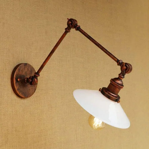 Vista 2 de Wall Mount Light Industrial Retro Adjustable Swing Arm Wall Lamp Sconce Antique Foldable Wall Light Living Room Bedside s Balconies Aisles Farmhouse