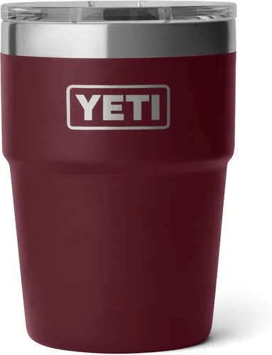 Vista 32 de YETI Rambler - Vaso apilable de 16 onzas, aislado al vacío, de acero inoxidable con tapa MagSlider Apilable