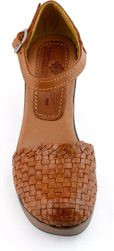 Vista 5 de Zapatos Mexicanos de Plataforma de Piel para Mujer - Modelo 5H02