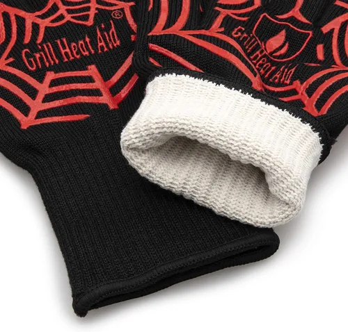 Vista 6 de Guantes de parrilla y barbacoa GRILL HEAT AID para asar y cocinar, Algodón