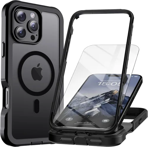 Vista 34 de Funda magnética para iPhone SE 3ª y 2ª [protector de pantalla] [compatible con MagSafe] [protección contra caídas de grado militar]
