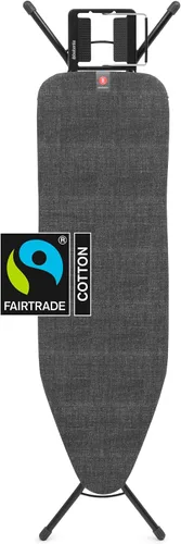 Vista 16 de Brabantia Tabla de planchar cómoda con soporte para plancha de vapor sólido Mediano (talla B) Funda negra de mezclilla de comercio justo Denim