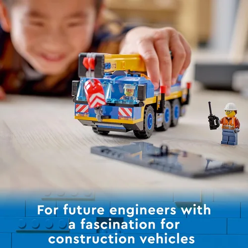 Vista 5 de Lego 60324 City Off-Road grúa, grúa y camión de juguete con ganchos, vehículo de juguete para construir para niños y niñas a partir de 7 años