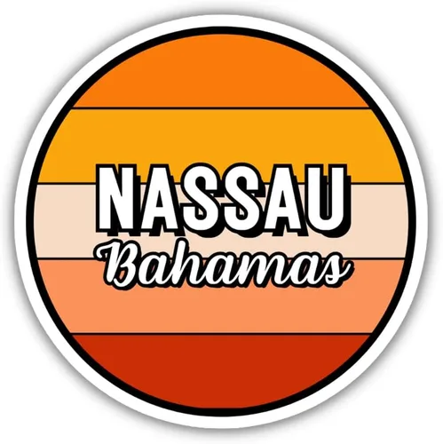 Vista 7 de Nassau Bahamas Travel Sticker, 2.5" Multiple Colors, Laptop Water Bottle Planner Journal, Collectible Places I've Been, Luggage Decal (Earth)
