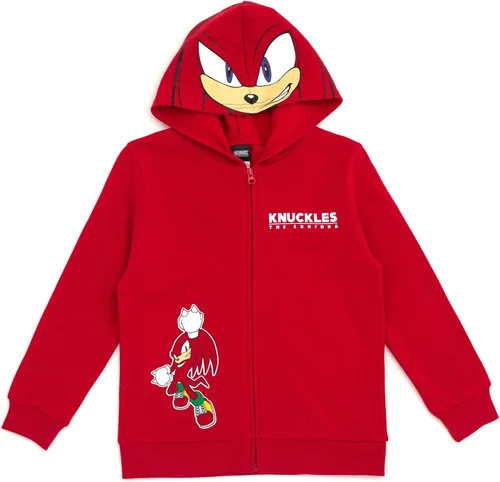 Vista 8 de SEGA Sonic the Hedgehog - Sudadera con capucha y cremallera para cosplay Sombra