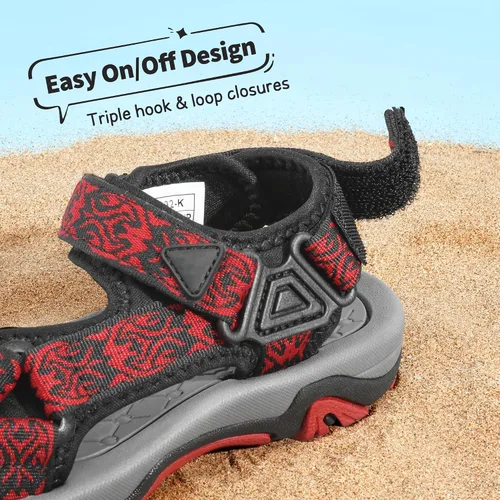Vista 2 de DREAM PAIRS Sandalias de verano para niños, ligeras y ajustables (para niños y niñas, grandes y pequeños).